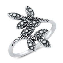 Load image into Gallery viewer, Sterling Silver Oxidized Bali Leaves Ring