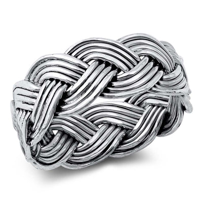 Sterling Silver Polished Braid Ring