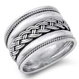 Sterling Silver Polished Bali Ring