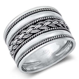 Sterling Silver Oxidized Plain Ring