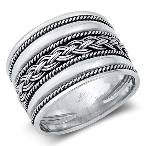 Sterling Silver Oxidized Plain Ring