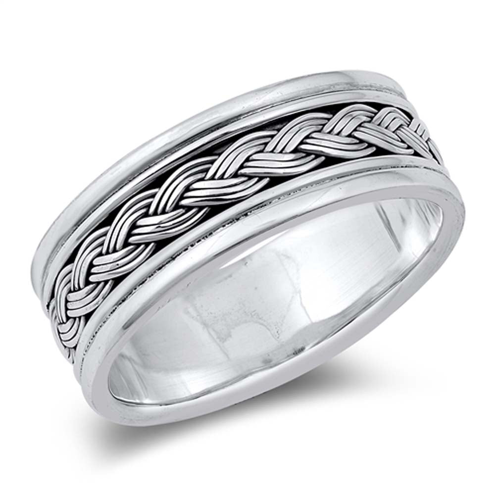 Sterling Silver Oxidized Plain Ring