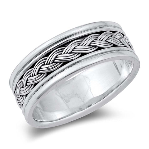 Sterling Silver Oxidized Plain Ring