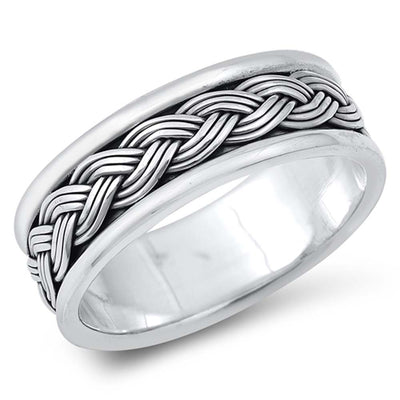 Sterling Silver Oxidized Plain Ring