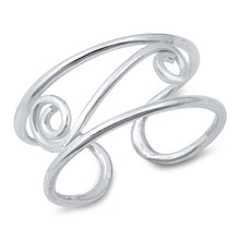 Load image into Gallery viewer, Sterling Silver Polished Spirals Ring