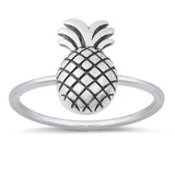 Sterling Silver Oxidize Pineapple Ring