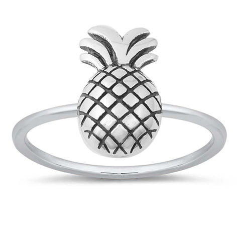 Sterling Silver Oxidize Pineapple Ring