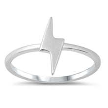 Load image into Gallery viewer, Sterling Silver Rhodium Plated Thunderbolt Ring