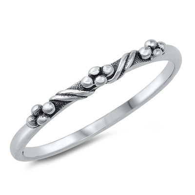 Sterling Silver Oxidized Plain Ring