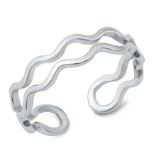 Load image into Gallery viewer, Sterling Silver Double Wavy Band Ring