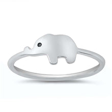 Load image into Gallery viewer, Sterling Silver Rhodium Plated Elephant Ring