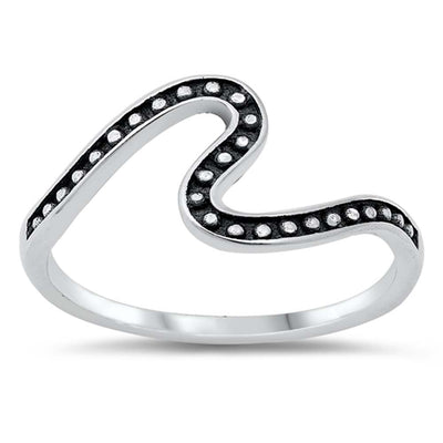 Sterling Silver Wave Ring