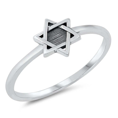 Sterling Silver Star of David Ring