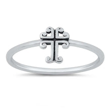 Load image into Gallery viewer, Sterling Silver Oxidized Cross Ring