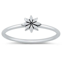 Load image into Gallery viewer, Sterling Silver Oxidized Flower Ring
