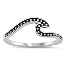 Load image into Gallery viewer, Sterling Silver Oxidized Wave Ring