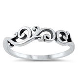 Sterling Silver Oxidized Plain Ring