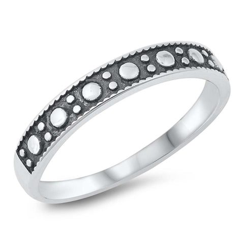 Sterling Silver Oxidized Plain Ring