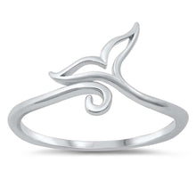Load image into Gallery viewer, Sterling Silver Rhodium Plated Whale Tail Ring