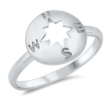 Load image into Gallery viewer, Sterling Silver Oxidized Compass Ring