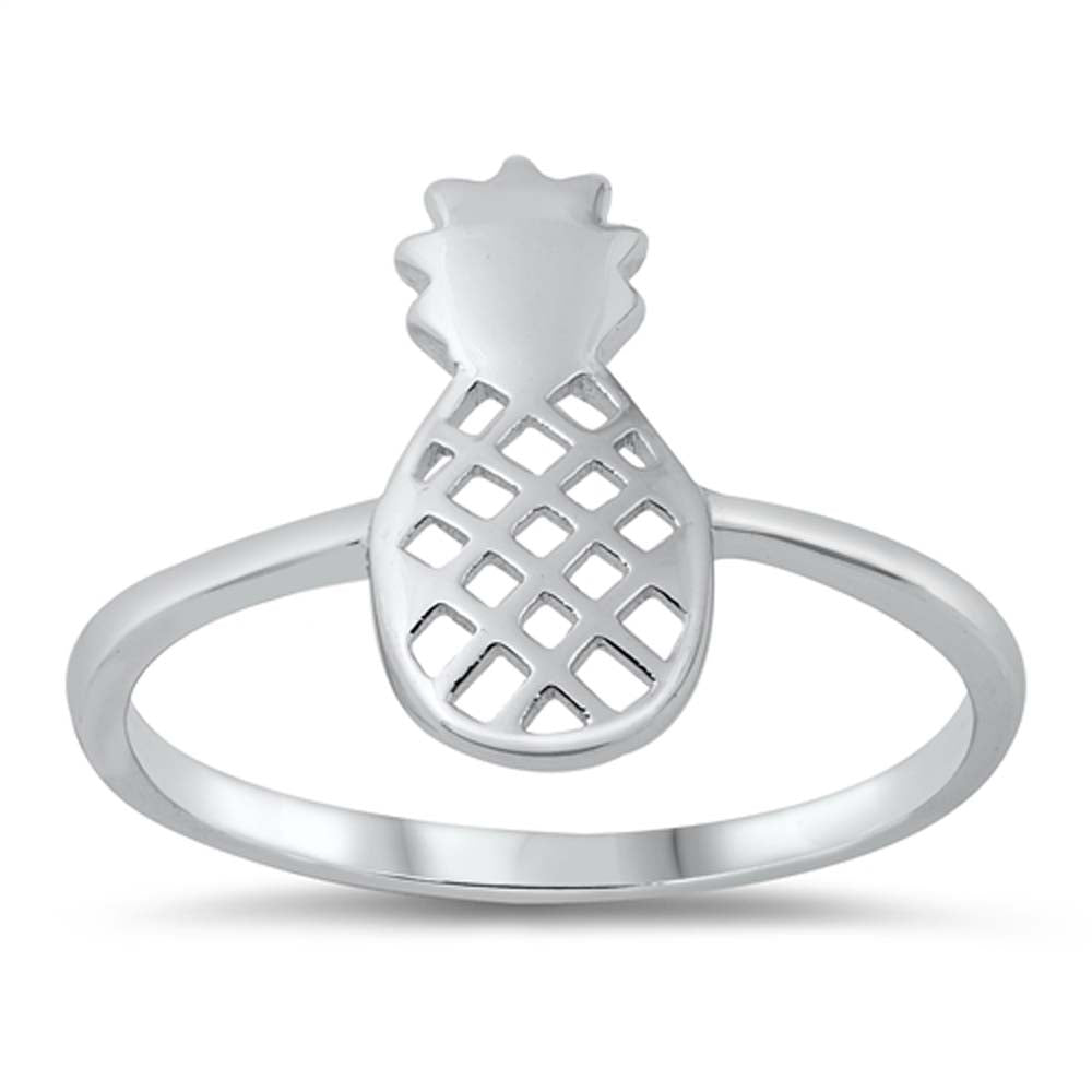 Sterling Silver High Polished Pineapple Ring