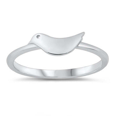 Sterling Silver High Polish Dove Ring