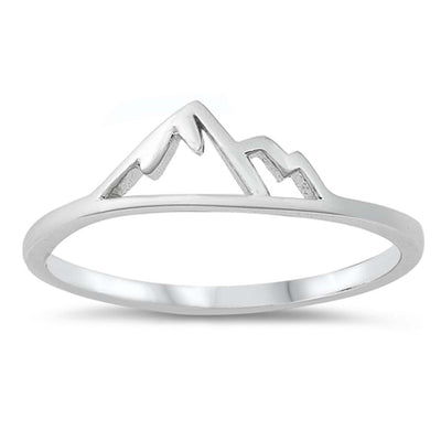 Sterling Silver Polished Mountains Ring