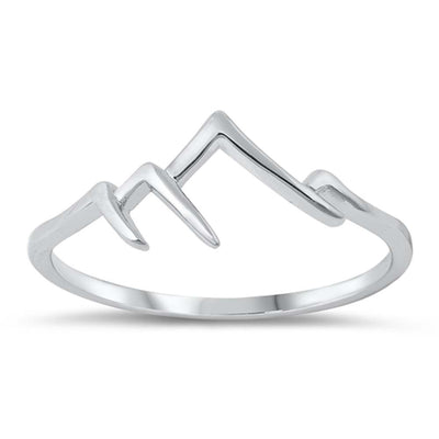 Sterling Silver High Polish Moutains Ring