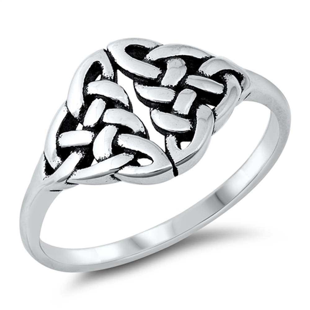 Sterling Silver Oxidize Celtic Ring