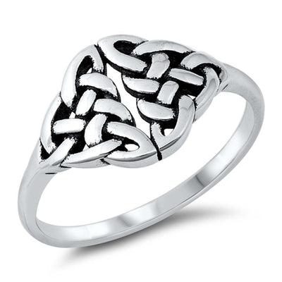 Sterling Silver Oxidize Celtic Ring