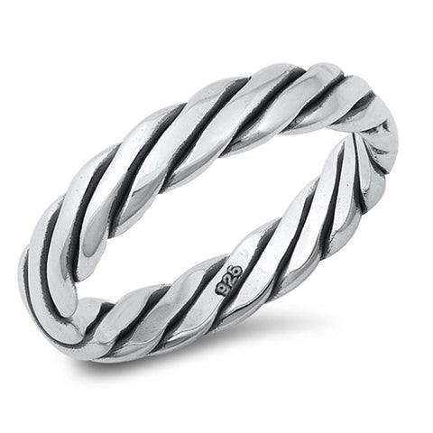 Sterling Silver Oxidized Plain Ring
