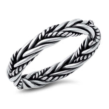Load image into Gallery viewer, Sterling Silver Oxidized Rope Braid Ring