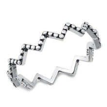 Load image into Gallery viewer, Sterling Silver Oxidized Zig Zag Ring