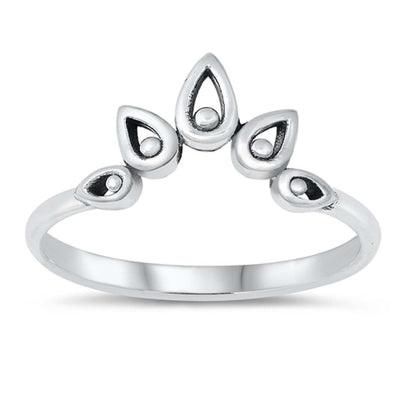 Sterling Silver Bali Crown Ring