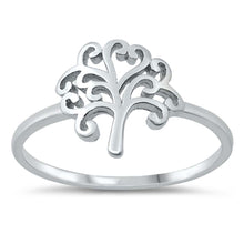 Load image into Gallery viewer, Sterling Silver Rhodium Plated Tree Of Life Ring