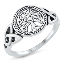 Load image into Gallery viewer, Sterling Silver Oxidized Tree Of Life Signet Ring