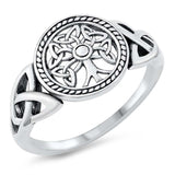 Sterling Silver Oxidized Tree Of Life Signet Ring
