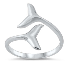 Load image into Gallery viewer, Sterling Silver Rhodium Plated Whale Tails Ring