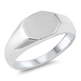 Sterling Silver High Polish Signet Ring