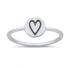 Load image into Gallery viewer, Sterling Silver Oxidized Stamped Heart Ring