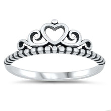 Load image into Gallery viewer, Sterling Silver Oxidized Crown Ring