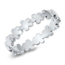 Load image into Gallery viewer, Sterling Silver Oxidized Flowers Ring