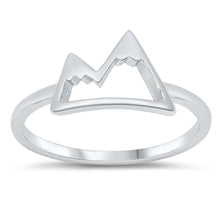 Load image into Gallery viewer, Sterling Silver Rhodium Plated Snowy Mountain Ring