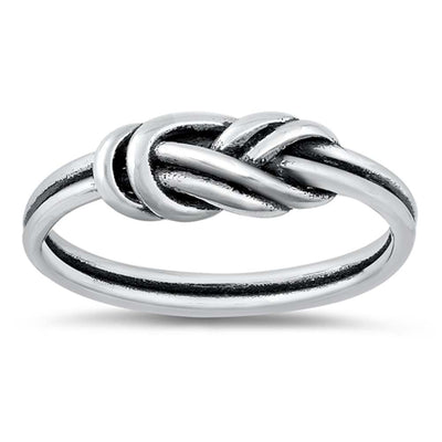 Sterling Silver Oxidized Knot Ring