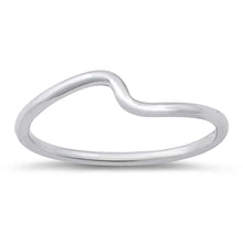 Load image into Gallery viewer, Sterling Silver Rhodium Plated Wave Ring