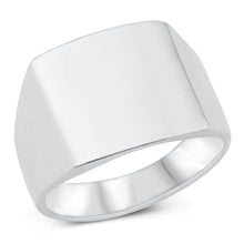 Load image into Gallery viewer, Sterling Silver High Polished Signet Ring - silverdepot