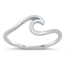 Load image into Gallery viewer, Sterling Silver Rhodium Plated Little Wave Ring
