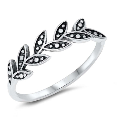 Sterling Silver Leaves Ring