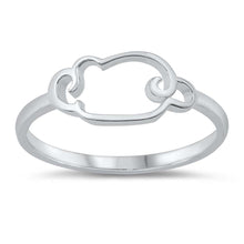 Load image into Gallery viewer, Sterling Silver Rhodium Plated Cloud Ring