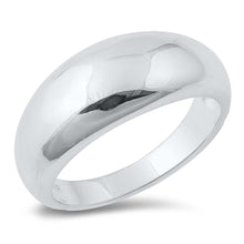 Load image into Gallery viewer, Sterling Silver Rhodium Plated Dome Ring